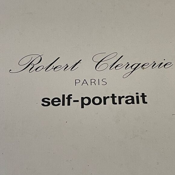 Robert Clergerie x Self-Portrait Black Suede Buckle Slingback Flats (Size 36) - Picture 7 of 7